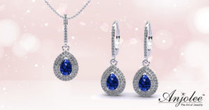 Better Together: Vintage Teardrop Diamond and Gemstone Pendant and Earrings