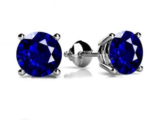 Anjolee Classic Four Prong Round Gemstone Stud Earrings