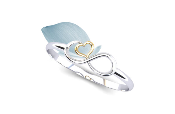 Wedding Party Gift: Infinite Love Heart Bangle Bracelet