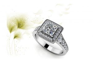 Charming Princess Engagement Ring