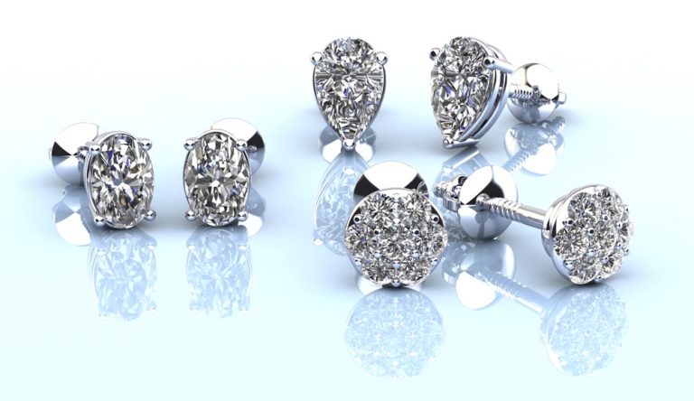 Anjolee Diamond Stud Earrings