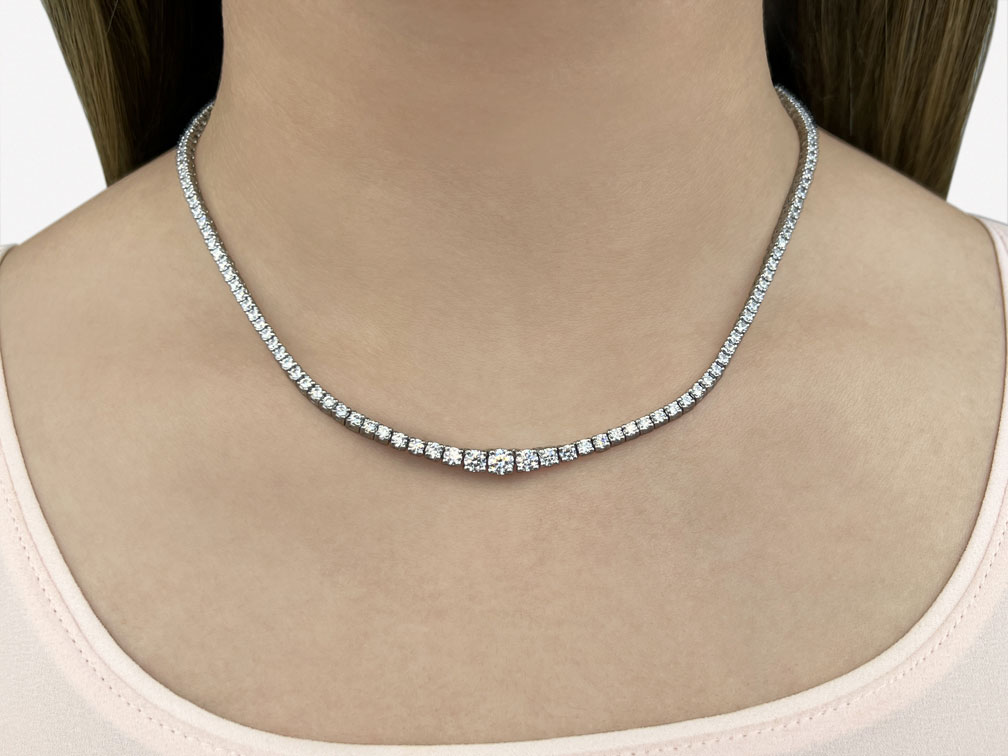diamond tennis necklaces for women